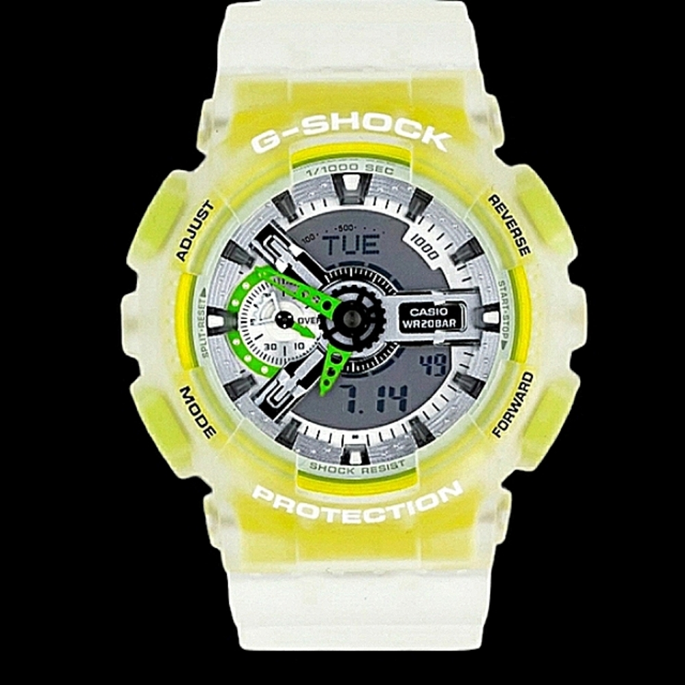 Casio Neon Green Glow & Transparent G-Shock ⌚ - Picture 9 of 9